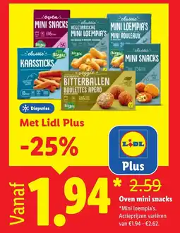 Lidl Oven mini snacks aanbieding