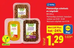 Lidl Plantaardige schnitzels en rulgehakt aanbieding
