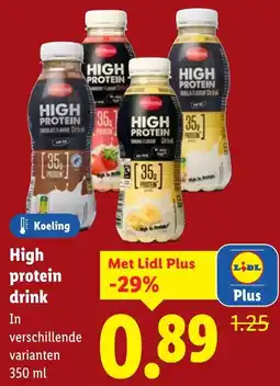 Lidl High protein drink aanbieding