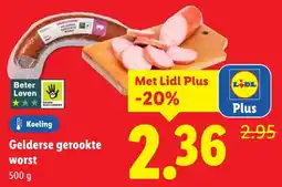 Lidl Gelderse gerookte worst aanbieding