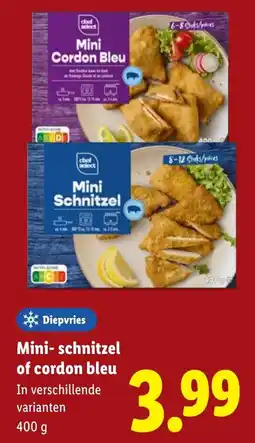 Lidl Mini Schnitzel of Cordon Bleu aanbieding