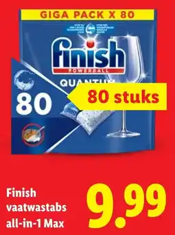 Lidl Finish vaatwastabs all-in-1 Max aanbieding