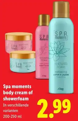 Lidl Spa Moments Body Cream of Showerfoam aanbieding