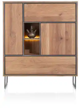 Henders & Hazel Trapani, highboard 120 cm - 2-deuren + 2-laden + 2-niche (+ LED) aanbieding