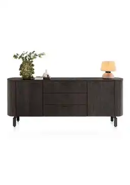 Henders & Hazel Ravello, dressoir 220 cm - 2-deuren + 3-laden - Basalt aanbieding