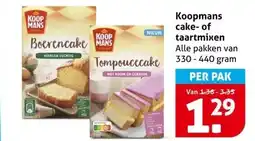 Hoogvliet Koopmans cake of taartmixen aanbieding
