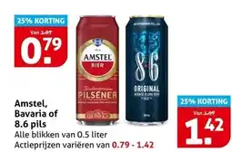 Hoogvliet Amstel, Bavaria of 8,6 pils aanbieding