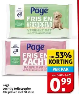 Hoogvliet HUI vochtig toiletpapier aanbieding