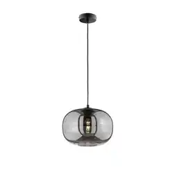 Praxis Fischer & Honsel hanglamp gerookt glas ⌀30cm E27 60W aanbieding