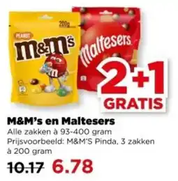 PLUS M&M's en Maltesers aanbieding