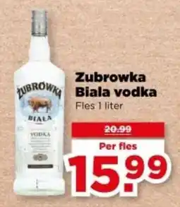 PLUS Zubrowka Biala vodka aanbieding