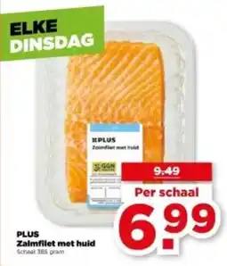 PLUS PLUS Zalmflet met huid aanbieding