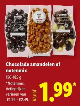 Lidl Chocolade amandelen of notenmix aanbieding