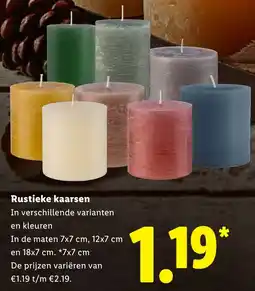 Lidl Rustieke kaarsen aanbieding