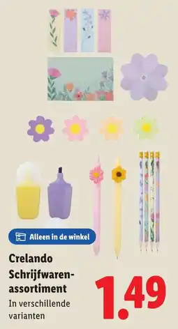 Lidl Crelando Schrijfwaren assortiment aanbieding
