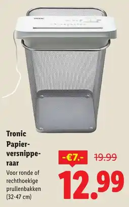 Lidl Tronic Papierversnipperaar aanbieding