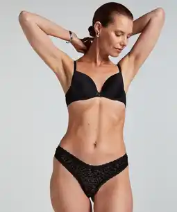 Hunkemoller Hunkemöller Brazilian V-shape Zena Zwart aanbieding