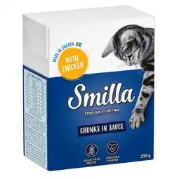 Zooplus Smilla Hapjes in Saus 24 x 370 en Smilla Hapjes in Gelei 24 x 380 g Kattenvoer - Kip in Saus aanbieding