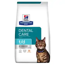 Zooplus Hill's Prescription Diet t/d Dental Health Kattenvoer met Kip - Dubbelpak 2 x 3 kg aanbieding