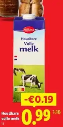 Lidl Houdbare volle melk aanbieding