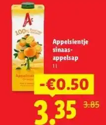 Lidl Appelsientje sinaas- appelsap aanbieding