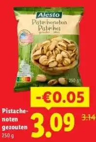 Lidl Pistache- noten gezouten aanbieding