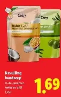 Lidl Navulling handzeep aanbieding