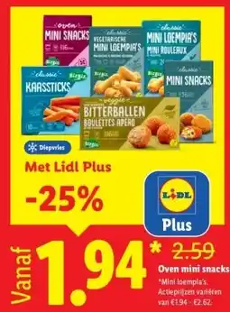 Lidl Oven mini snacks aanbieding