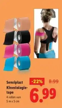 Lidl Sensiplast kniesiogie-tape aanbieding