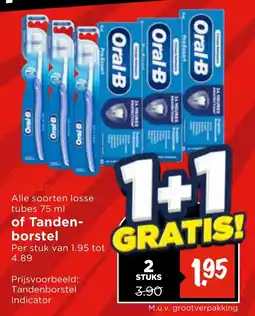 Vomar Voordeelmarkt Oral-B Tandpasta of Tandenborstel aanbieding