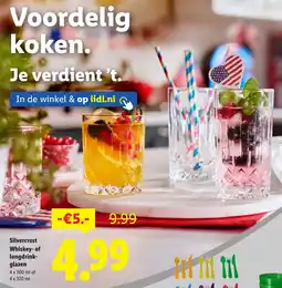 Lidl Silvercrest Whiskey of longdrink glazen aanbieding