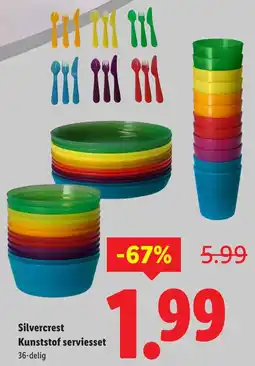 Lidl Silvercrest Kunststof serviesset aanbieding