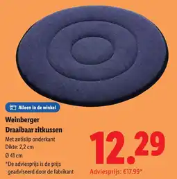 Lidl Weinberger Draaibaar zitkussen aanbieding