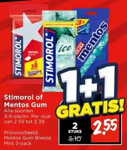 Vomar Voordeelmarkt Stimorol of Mentos Gum aanbieding