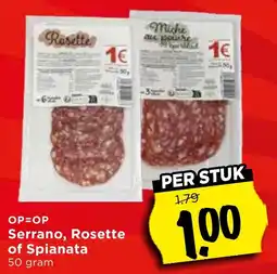 Vomar Voordeelmarkt Serrano, Rosette of Spianata aanbieding