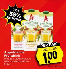 Vomar Voordeelmarkt Appelsientje Fruitdrink aanbieding