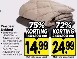Vomar Voordeelmarkt Wasbaar Dekbed aanbieding