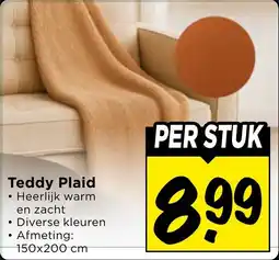 Vomar Voordeelmarkt Teddy Plaid aanbieding