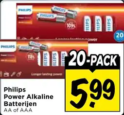 Vomar Voordeelmarkt Philips Power Alkaline Batterijen aanbieding
