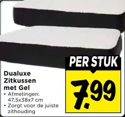 Vomar Voordeelmarkt Dualuxe Zitkussen met Gel aanbieding