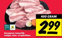 Nettorama Bovenpoot, hamschijf, krabjes, vlees- of spekribben aanbieding