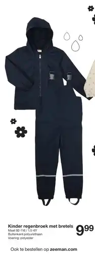 Zeeman Kinder regenbroek met bretels aanbieding