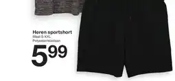 Zeeman Heren sportshort aanbieding
