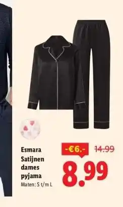 Lidl Esmara Satijnen dames aanbieding