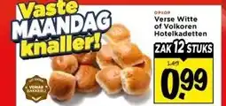 Vomar Voordeelmarkt Verse Witte of Volkoren Hotelkadetten aanbieding