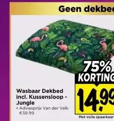 Vomar Voordeelmarkt Wasbaar Dekbed incl. Kussensloop- Jungle aanbieding