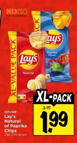 Vomar Voordeelmarkt Lay's Natural of Papika Chips aanbieding