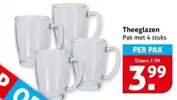 Hoogvliet Theeglazen aanbieding