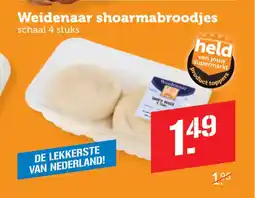 Coop Weidenaar shoarmabroodjes aanbieding
