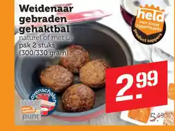 Coop Weidenaar gebraden gehaktbal aanbieding